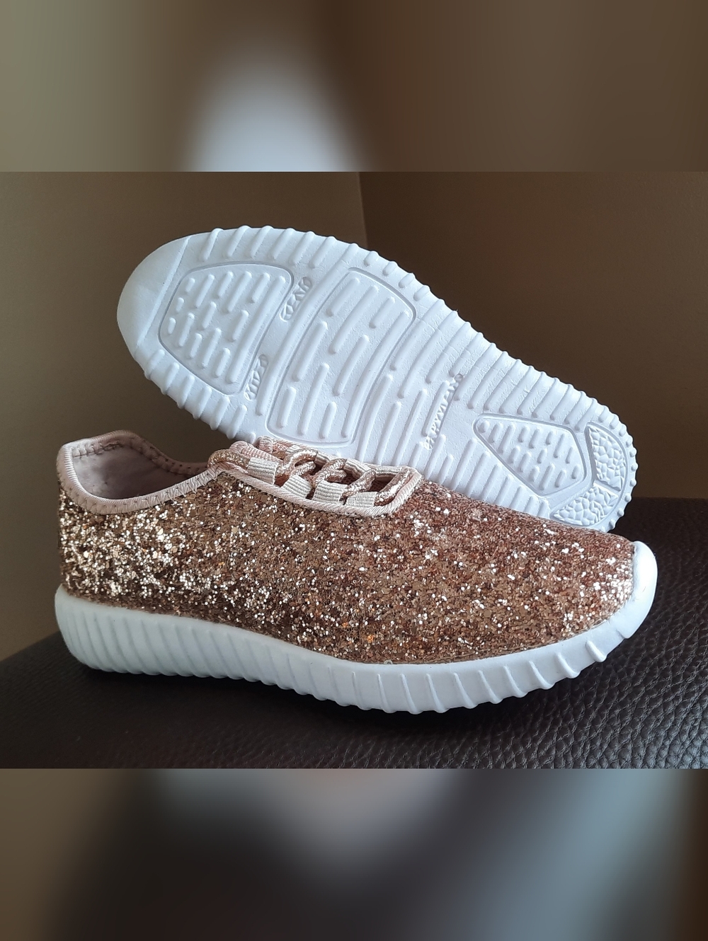 Forever Link Gold Glitter Sneakers - Picture 7 of 12